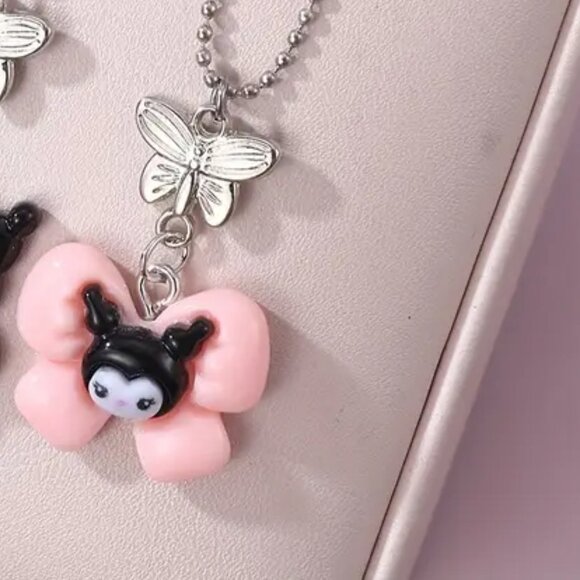 💲1⃣▶▶Cute Pink Butterfly Pendant Necklace - Picture 3 of 3